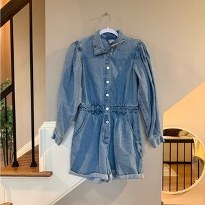 No Boundaries Light Blue Denim Jumpsuit